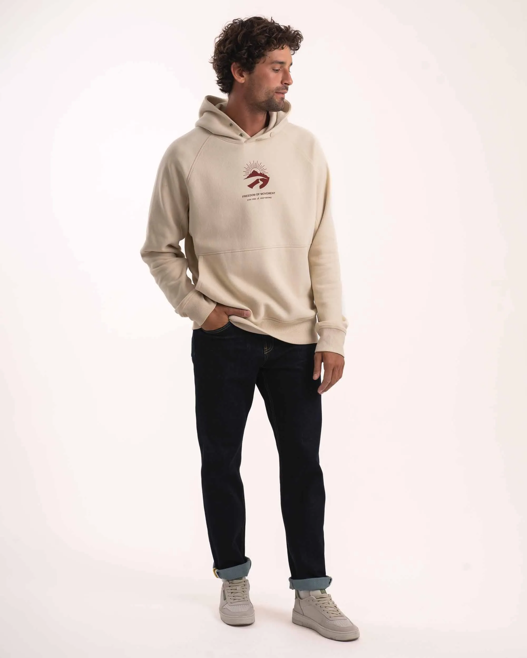 Mens Hoodie Sweater - Ecru