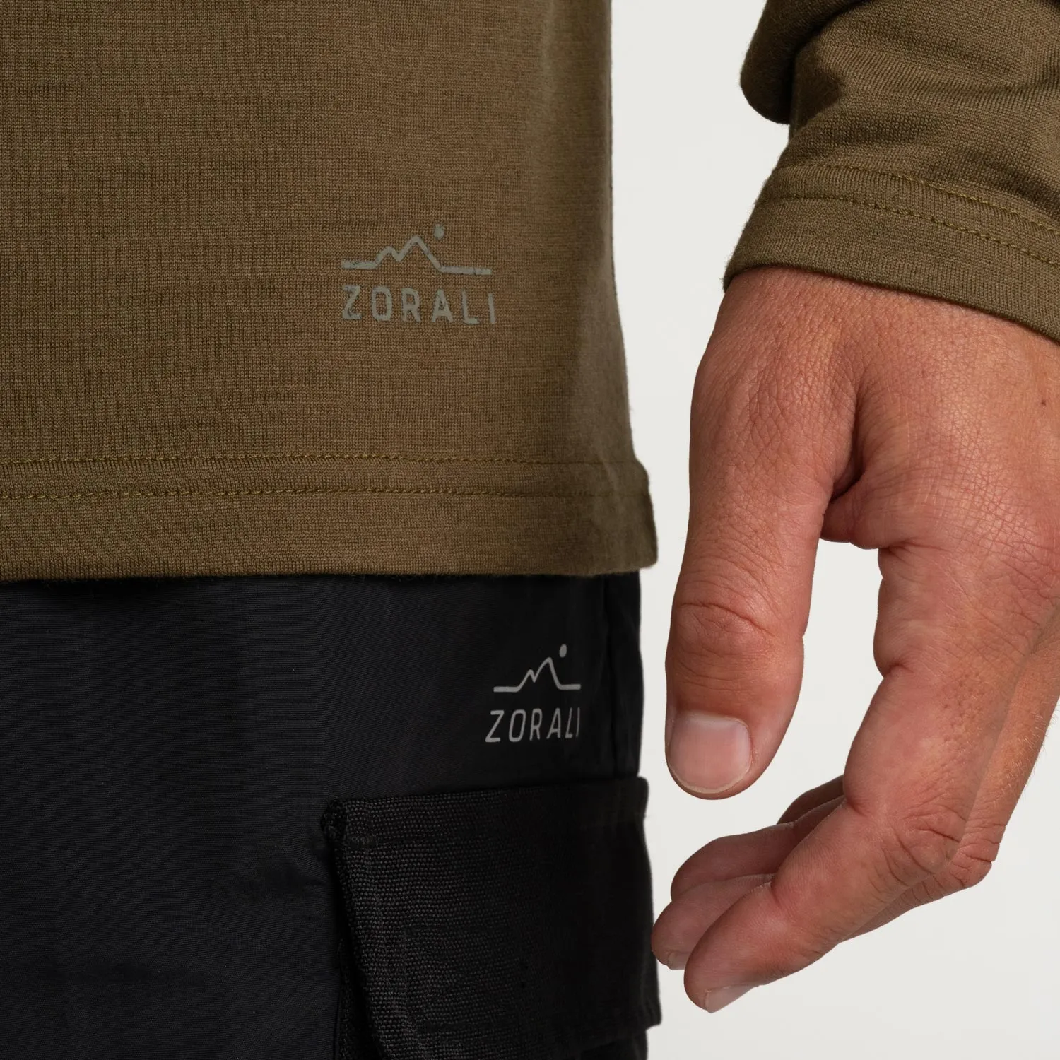 Mens Merino LS Base Layer Olive