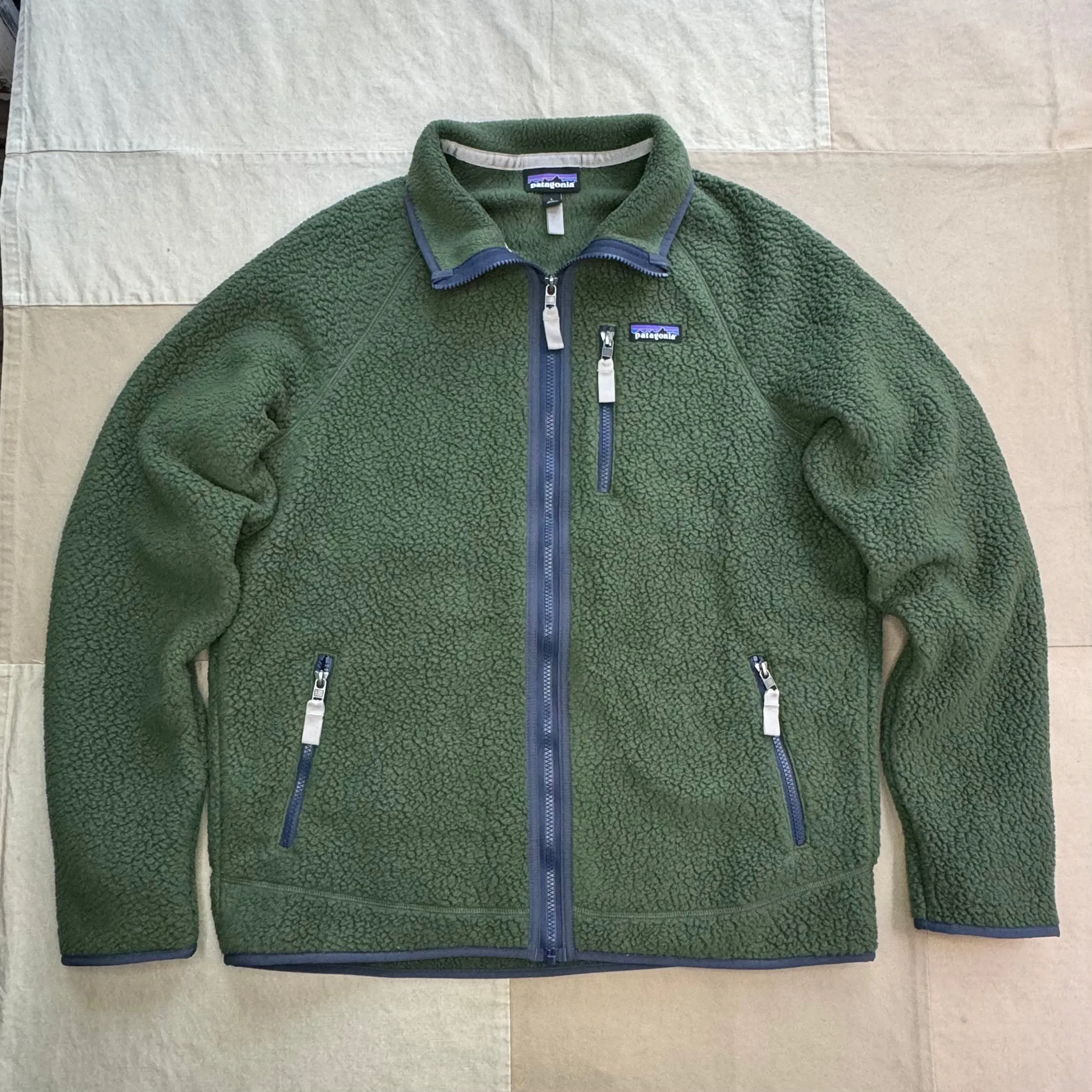 Men's Retro Pile Fleece Jacket,Torrey Pine Green