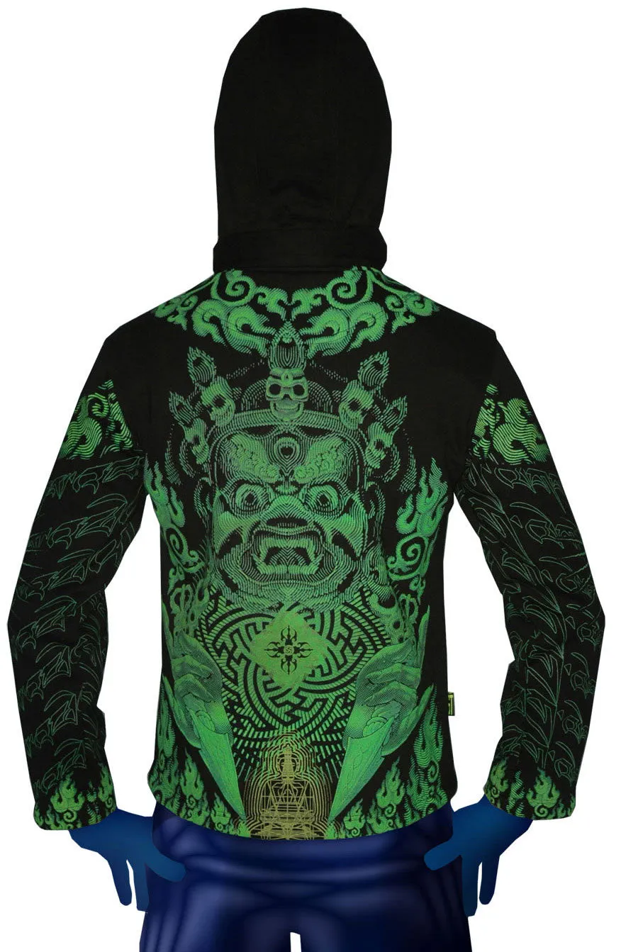 Morph Jacket Round Hood: Lime Mahakala