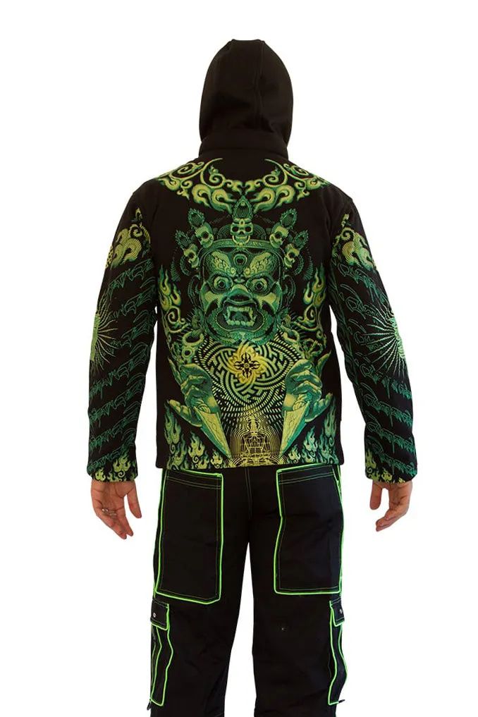 Morph Jacket Round Hood: Lime Mahakala