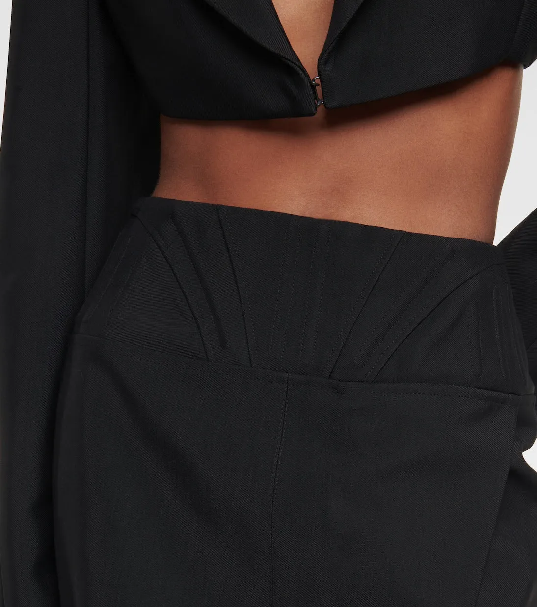 Mugler High Waist Pencil Skirt, Black