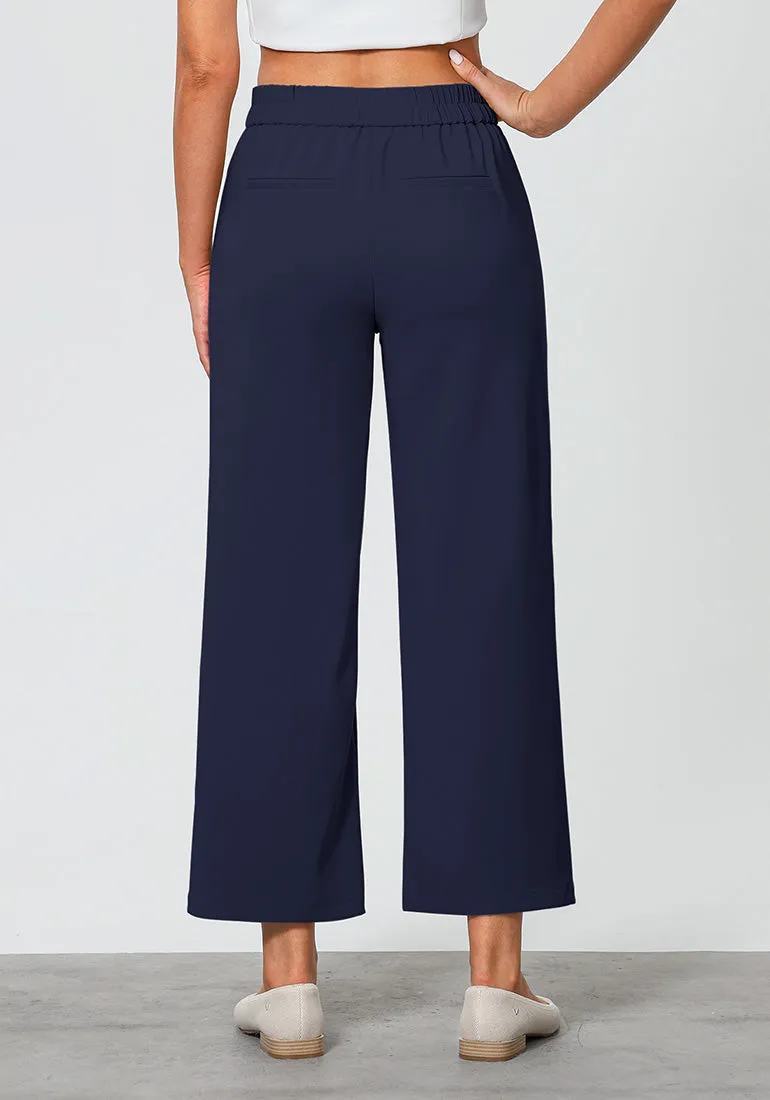 Navy Women's Workwise High Rise Slacks Wide Trouser Pant Trousers Wideleg