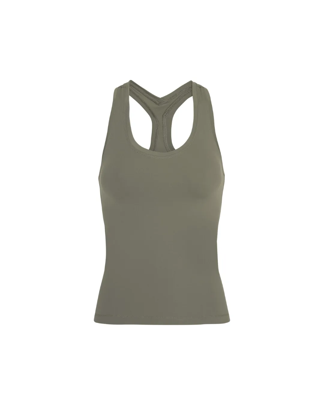 Neaty Racer Tank Top - Olive Green