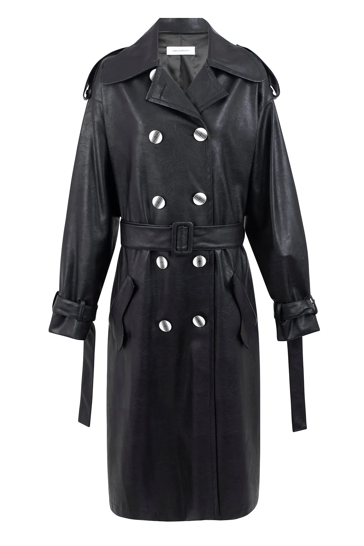 Negrini Faux-Leather Trenchcoat