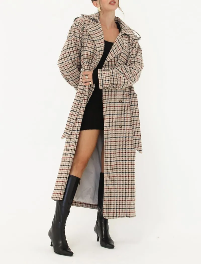 Notting Hill Trench | Newbury Plaid Tweed