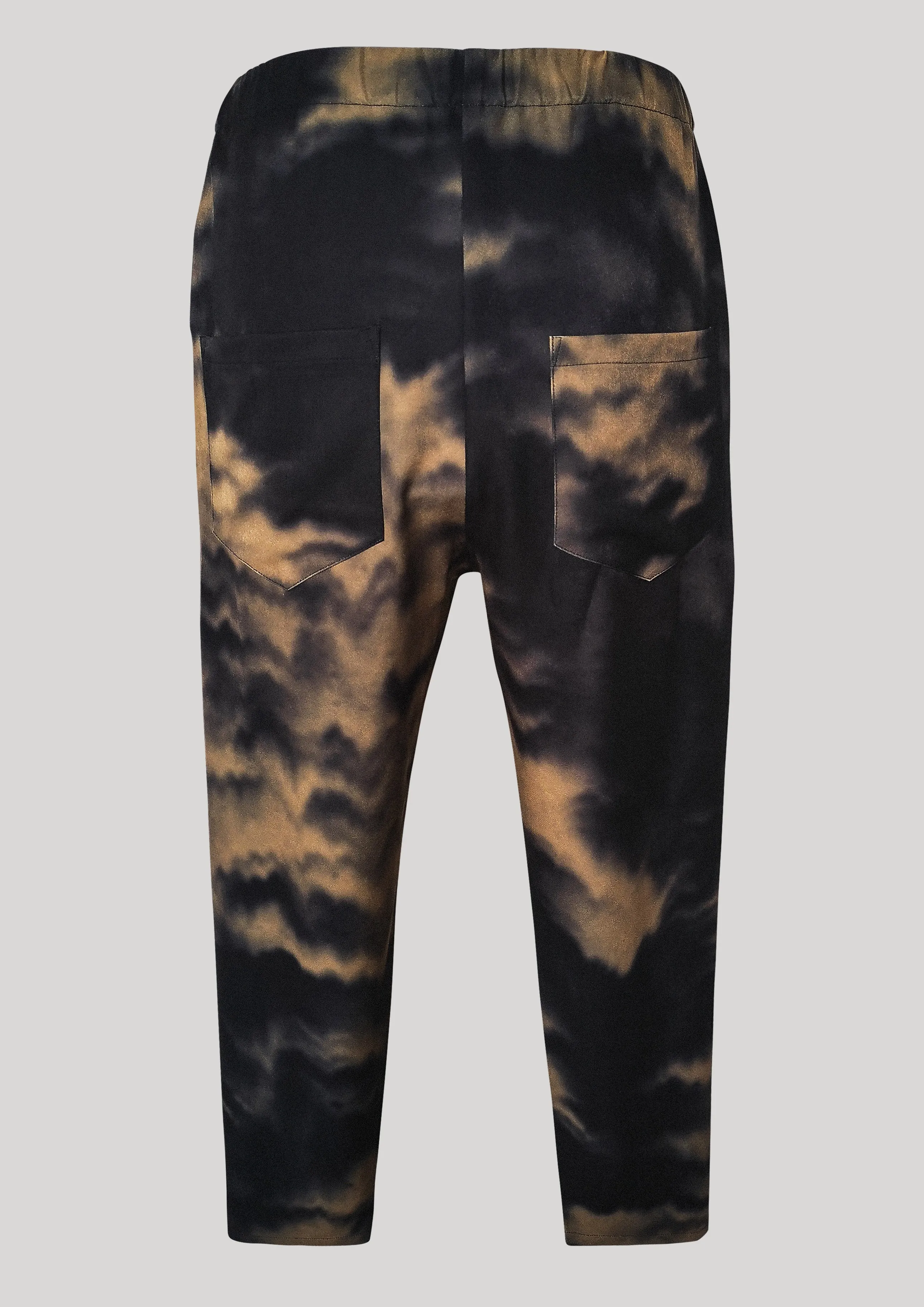 PANTS STRETCH HIGH WAIST PRINT (GOLD)