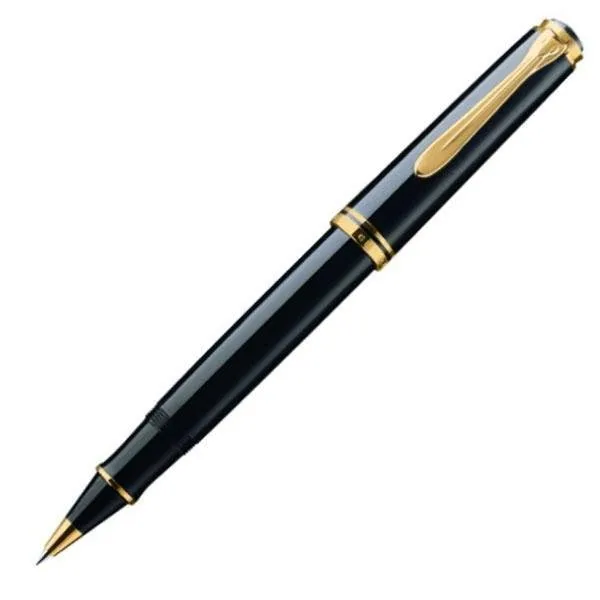 Pelikan Souveran R800 Rollerball Pen - Black with Gold Trim