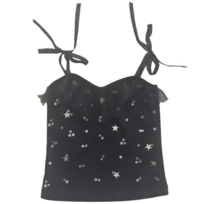 Petite Star Black Top