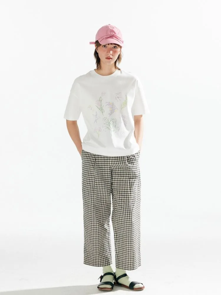 Plaid High Waist Tapered Pants【s0000007633】