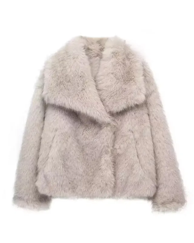 Plush Drop Faux Fur Coat