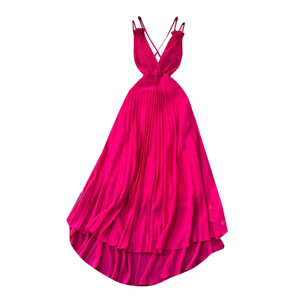 Premium Pink Party Wear Spaghetti Slip Dress | Women