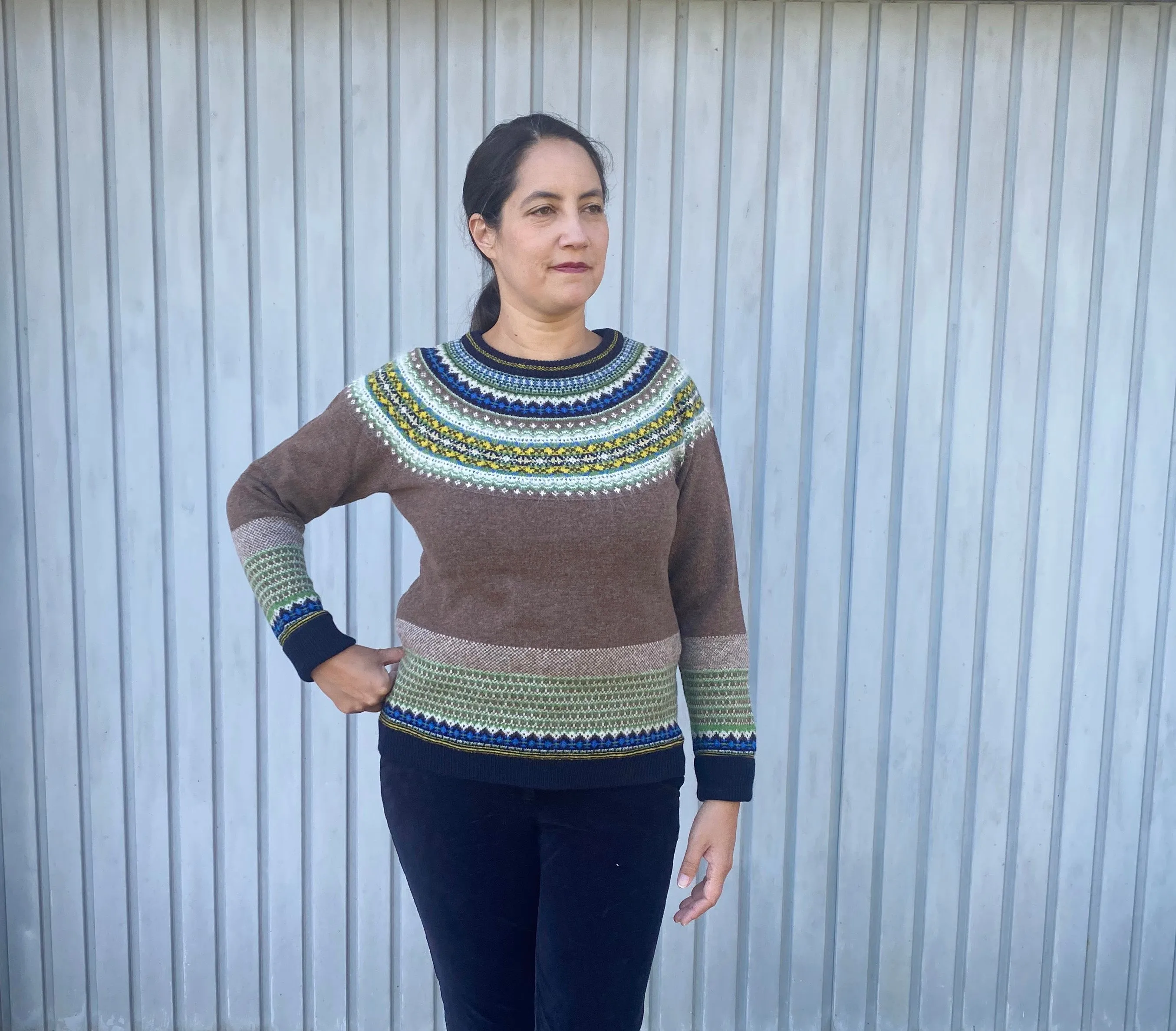 Pullover aus reiner Wolle - Alpine Harris Brown