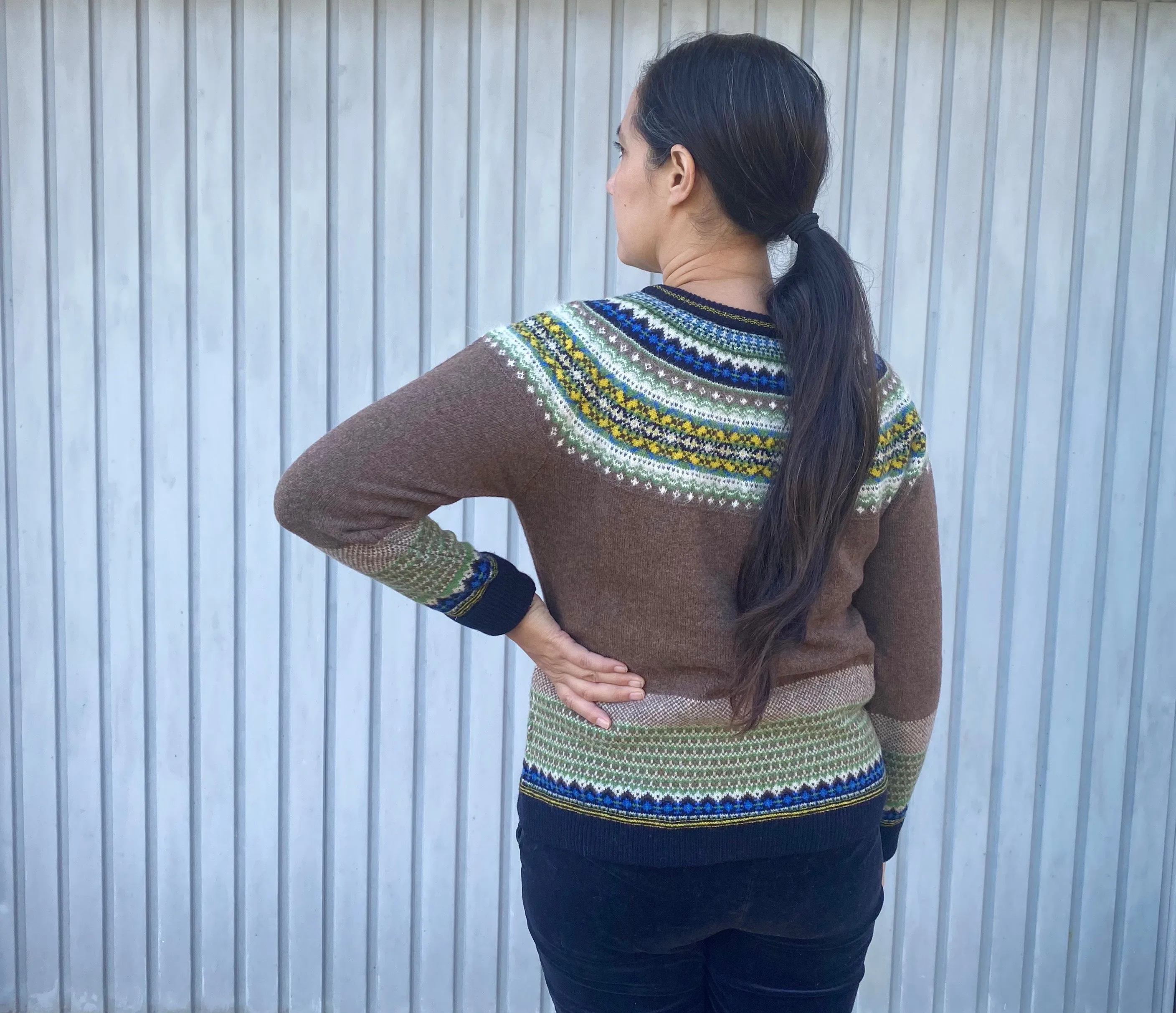 Pullover aus reiner Wolle - Alpine Harris Brown