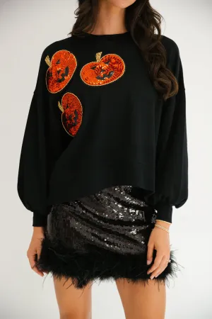 PUMPKIN PATCHES BLACK PULLOVER