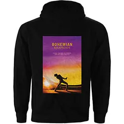 Queen Unisex Pullover Hoodie: Bohemian Rhapsody Movie Poster (Back Print)