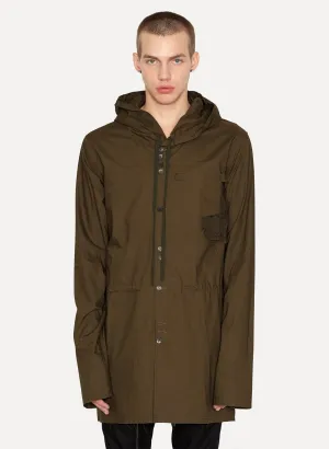 Raw Umber Cotton Poplin Hooded Jacket Jim