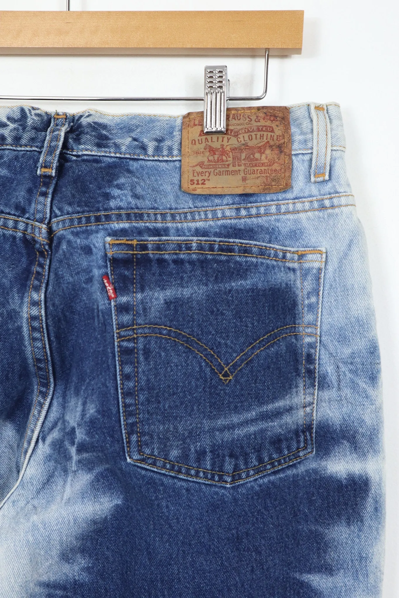 Reworked Levi's 512 Bleached Jeans