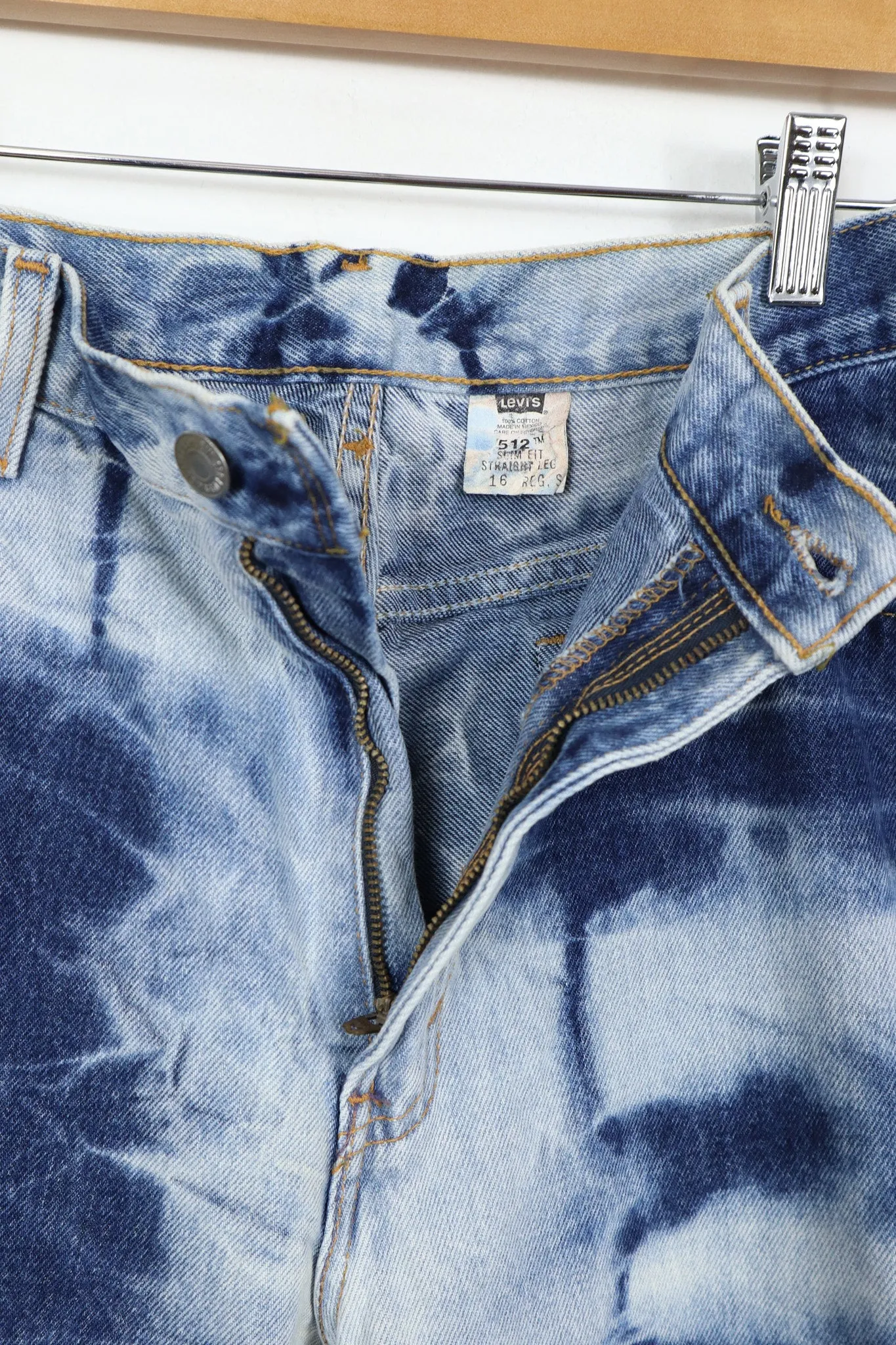 Reworked Levi's 512 Bleached Jeans