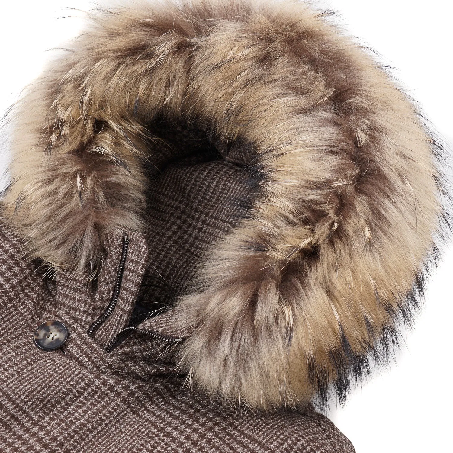 Rifugio Down-Filled Wool Parka with Fur Hood