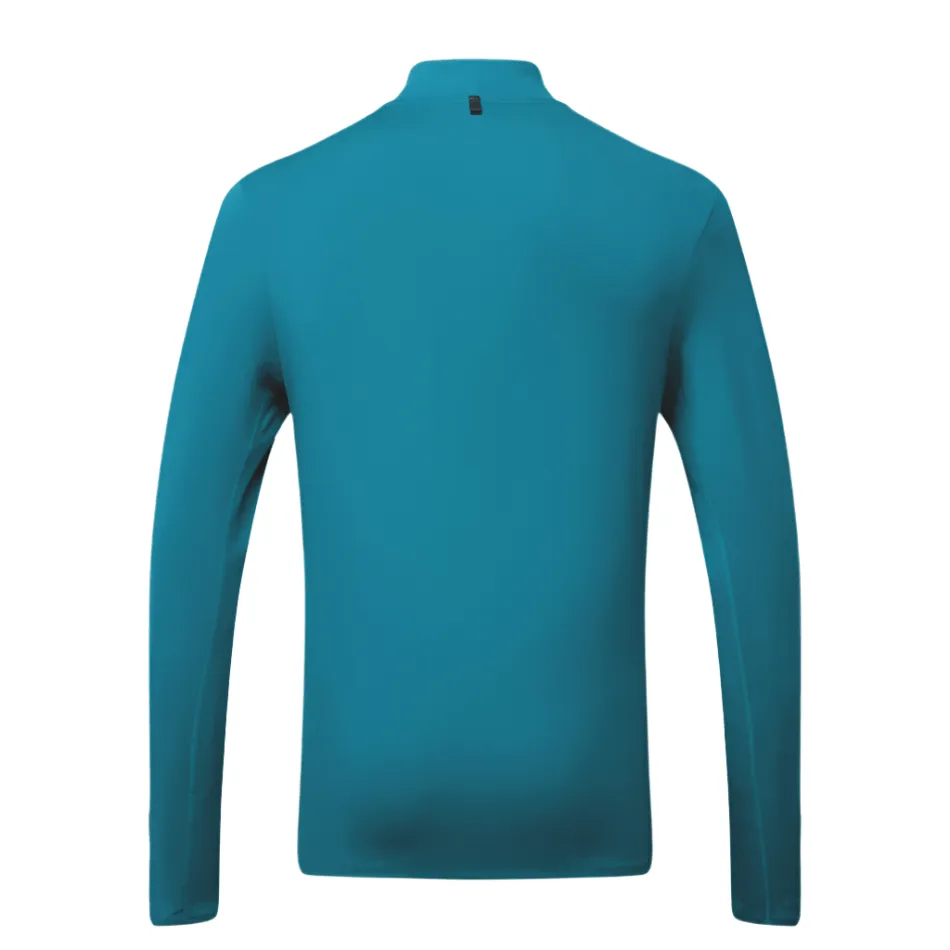 Ronhill Men's Core Thermal 1/2 Zip Top in Deep Teal/Acid AW24