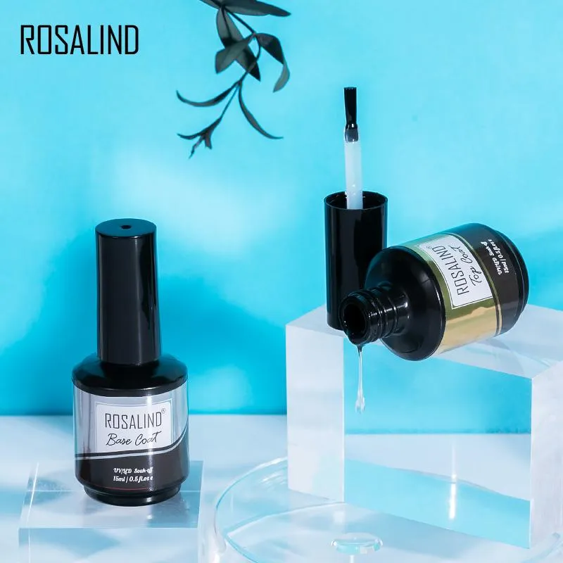 ROSALIND 15ml Gel Polish Set Base & Top Coat Soak Off Nail Art Decorations UV/LED Lamp