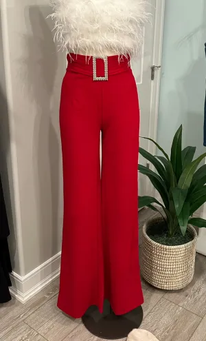 Santa Baby High Waist Flare Pants