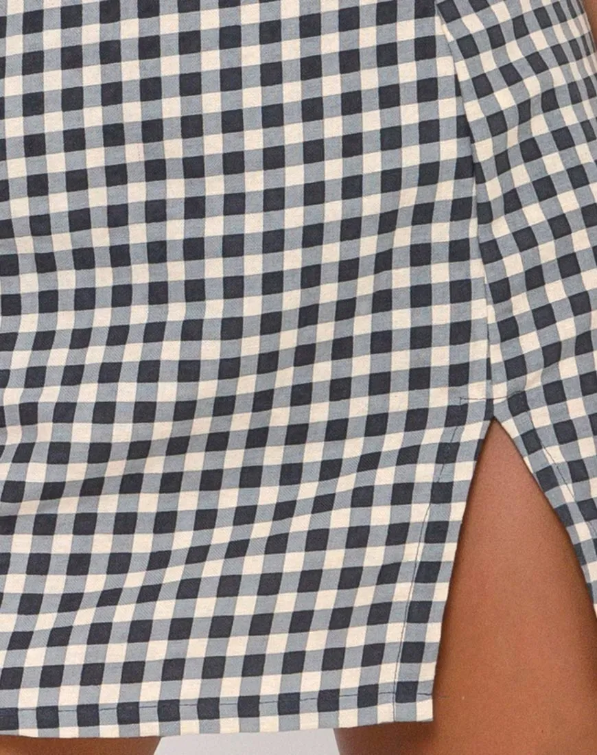 Sheny Mini Skirt in Gingham Cream