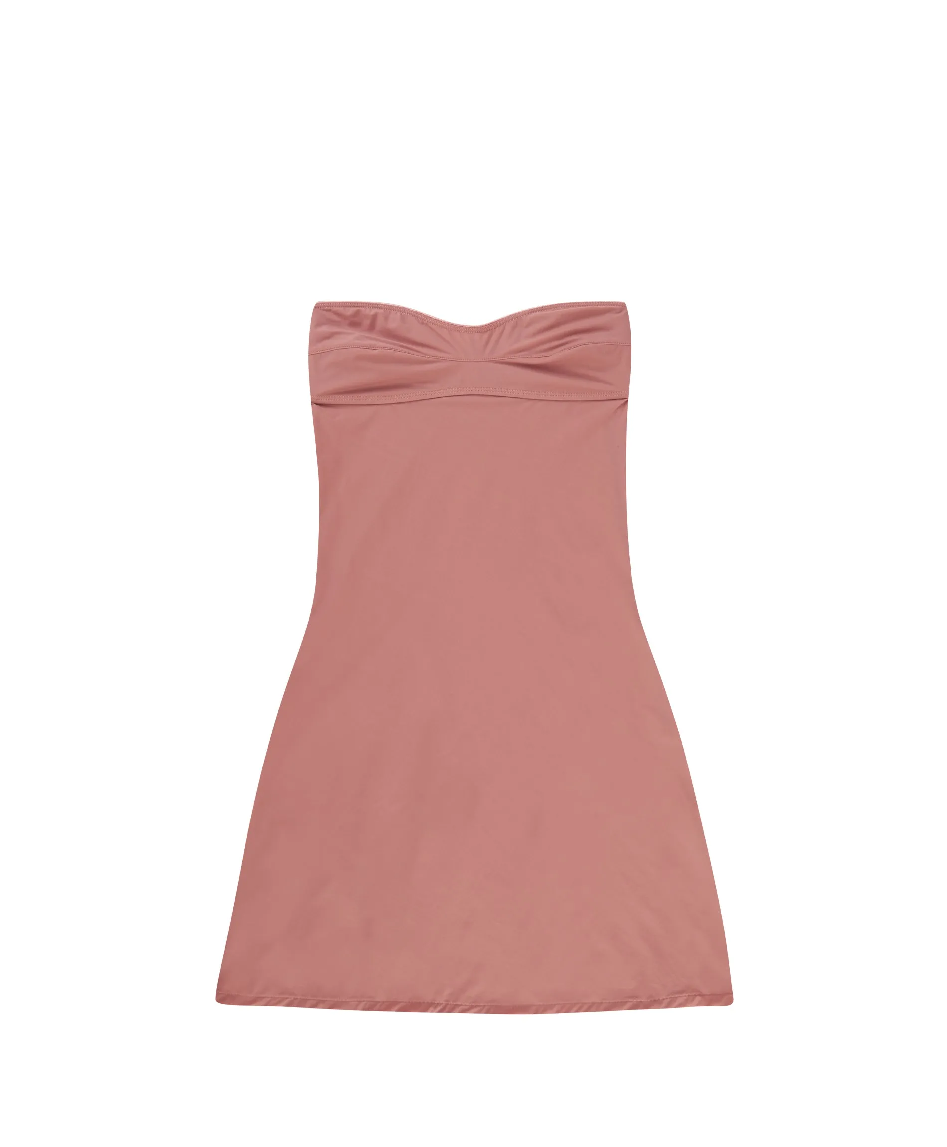 smooth tactel bandeau slip dress