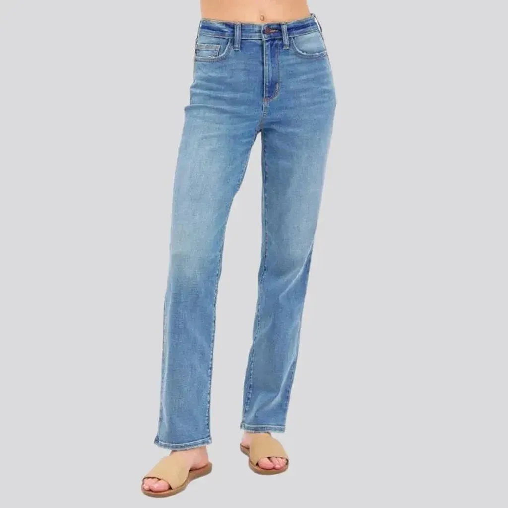 Straight women's ground jeans