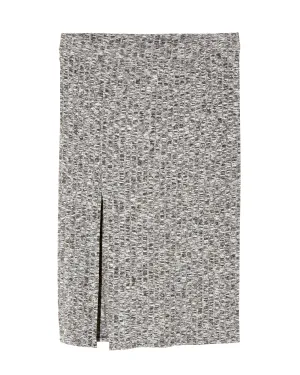 Sunny Pull on Knit Pencil Skirt | Light Grey / Black