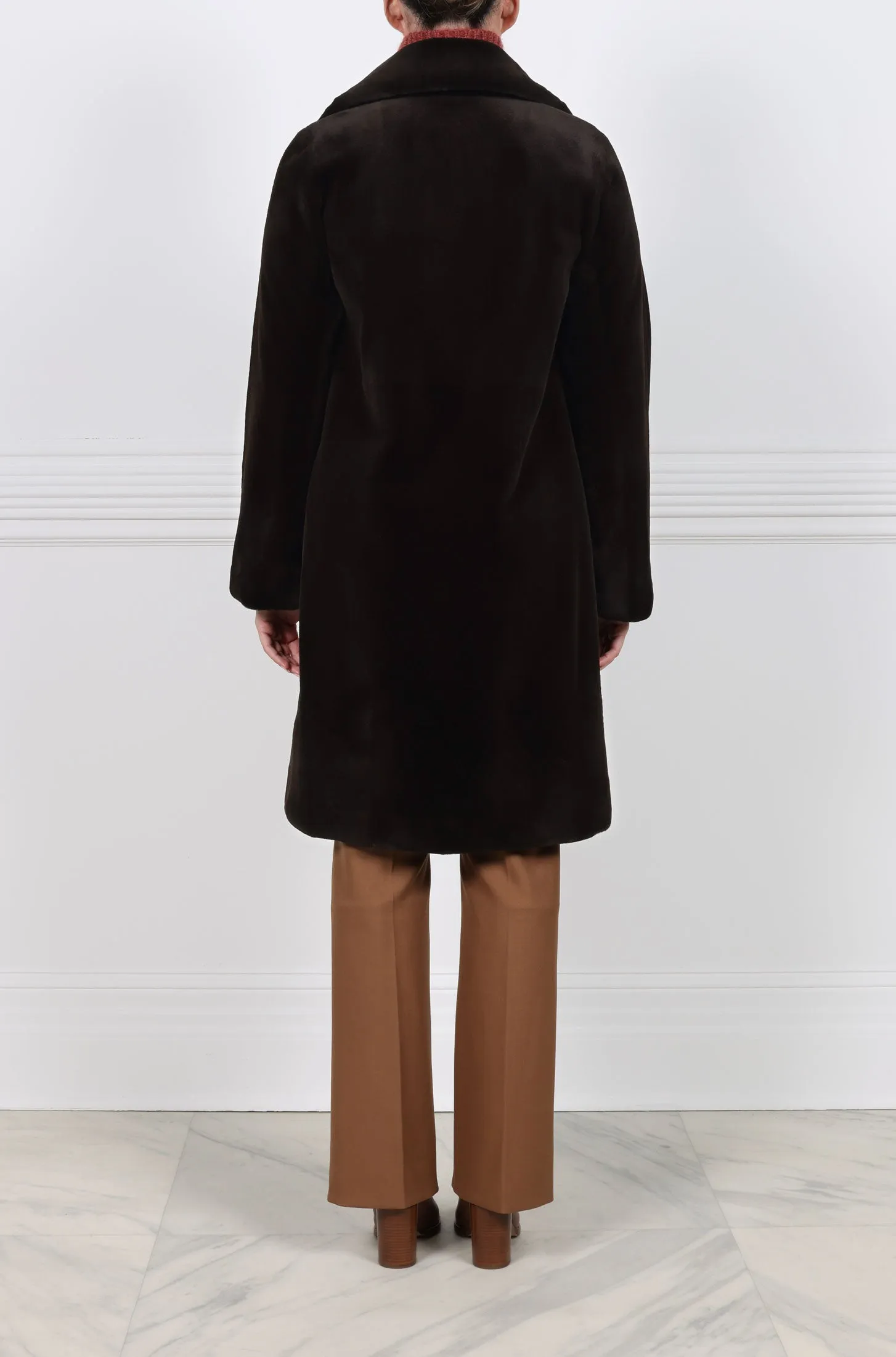 The April Sheared Mink Fur Reversible Storm Coat