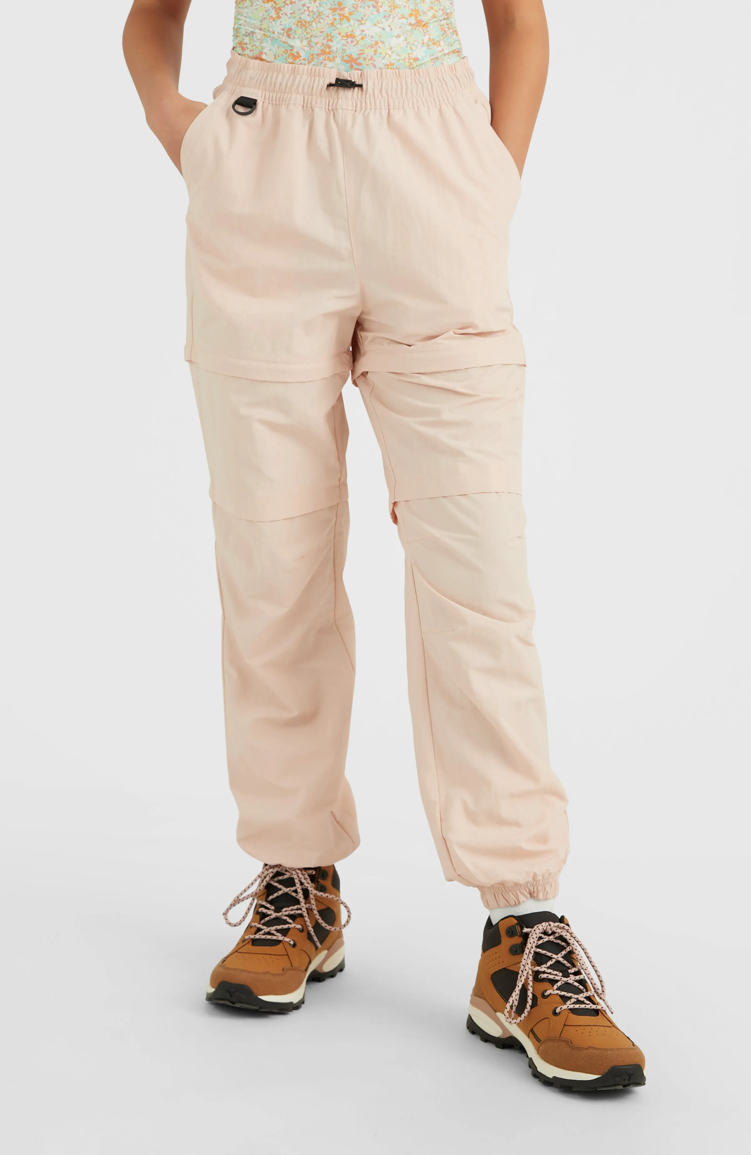 Tour Convertible High-Waist Zip Pants | Peach Whip