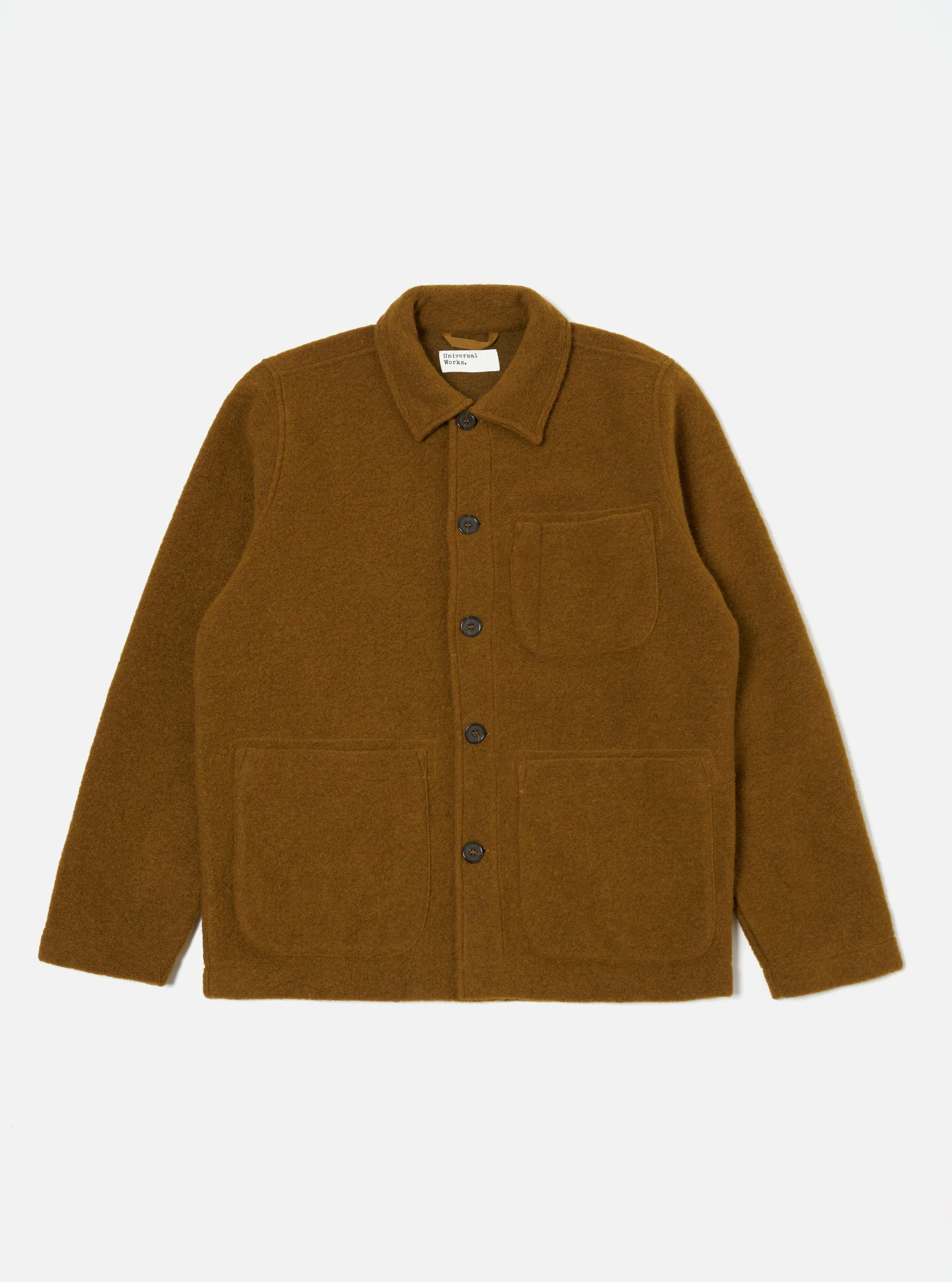 Universal Works Field Jacket in Mustard Wool Fleece