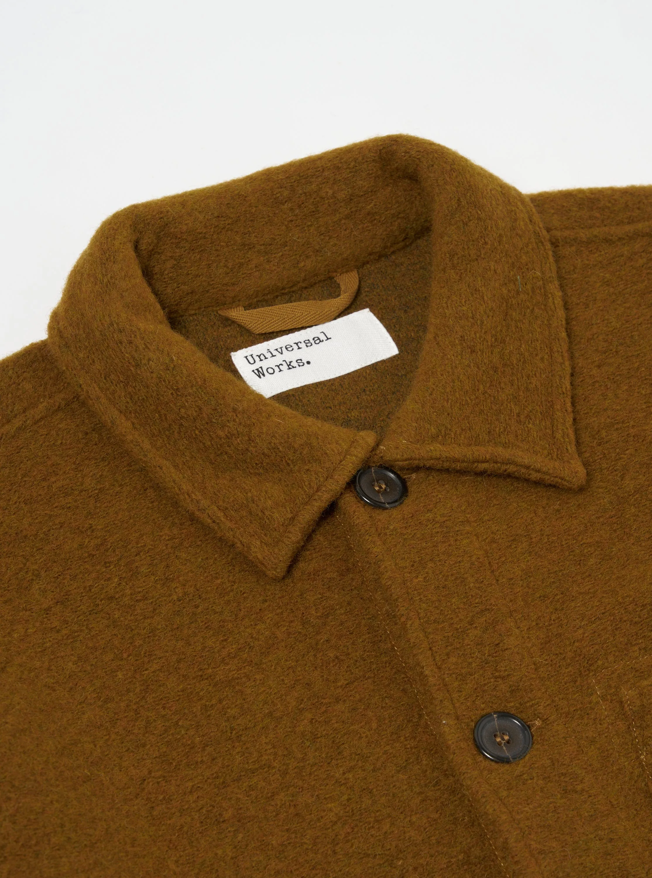 Universal Works Field Jacket in Mustard Wool Fleece