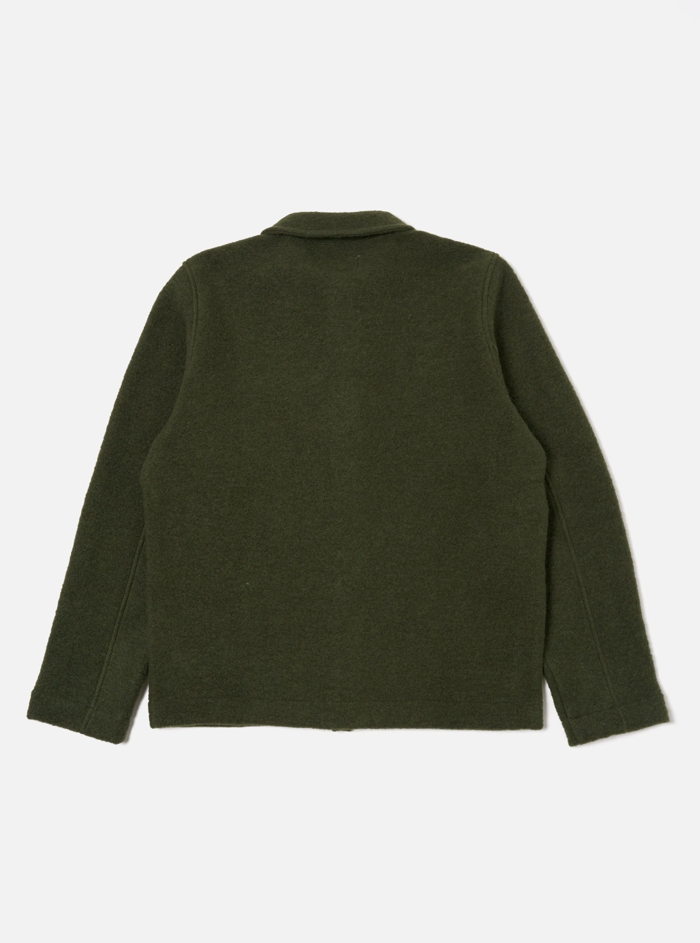 Universal Works Field Jacket in Olive Wool Fleece