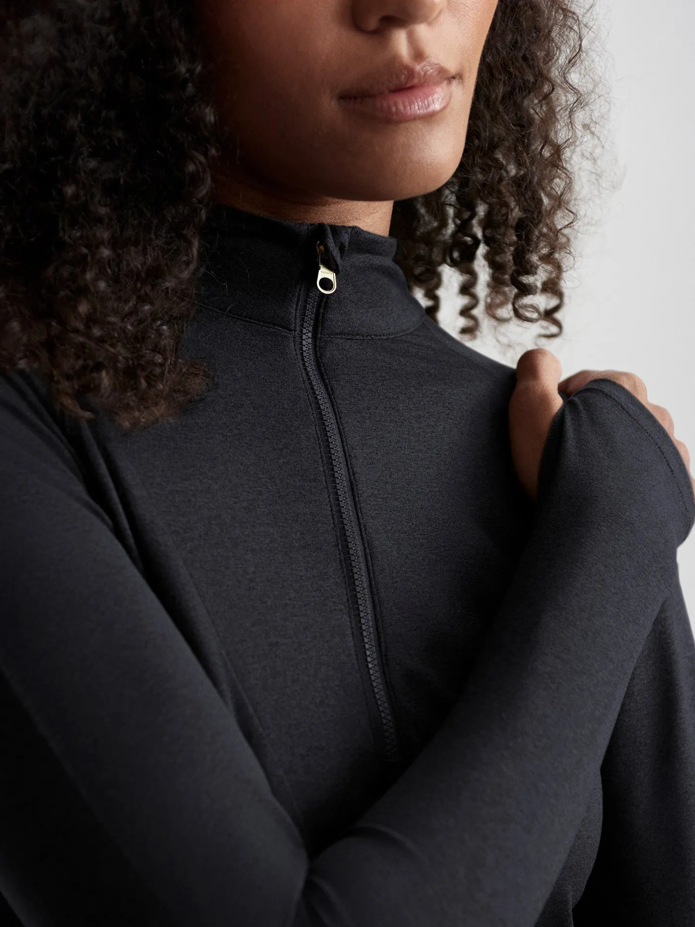 Varley Always Warm Base Layer Half Zip - Black Marl