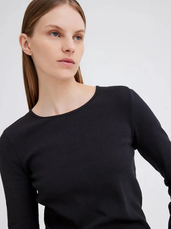 Vere Long Sleeve Top in Black