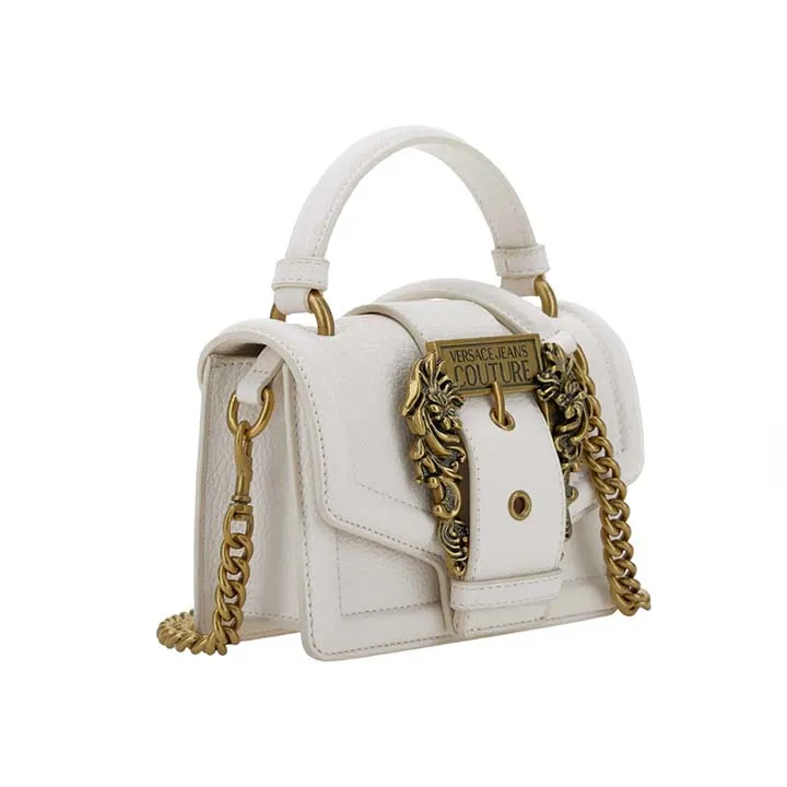 VERSACE JEANS COUTURE WHITE PRINTED BAG