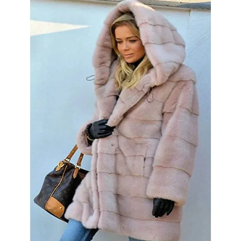 Vicki High Quality Luxury Long Fur Coat