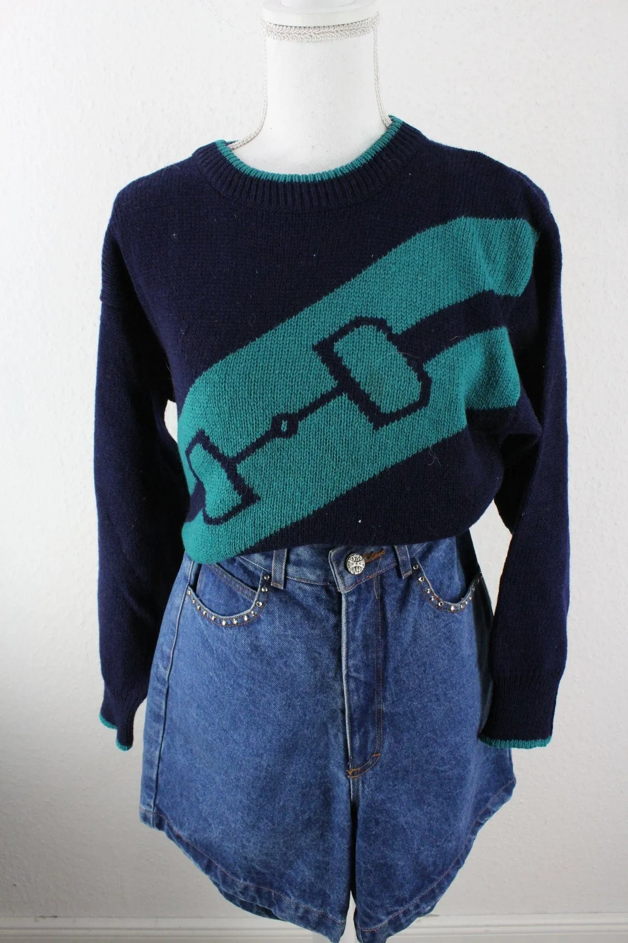 Vintage Blue Kristin Pullover (M)