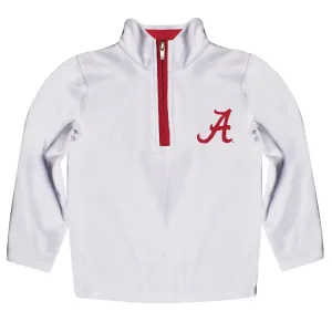 Vive La Fete Alabama Roll Tide Bama UA Hand Sketched Impressions Artwork White Quarter Zip Pullover 5106