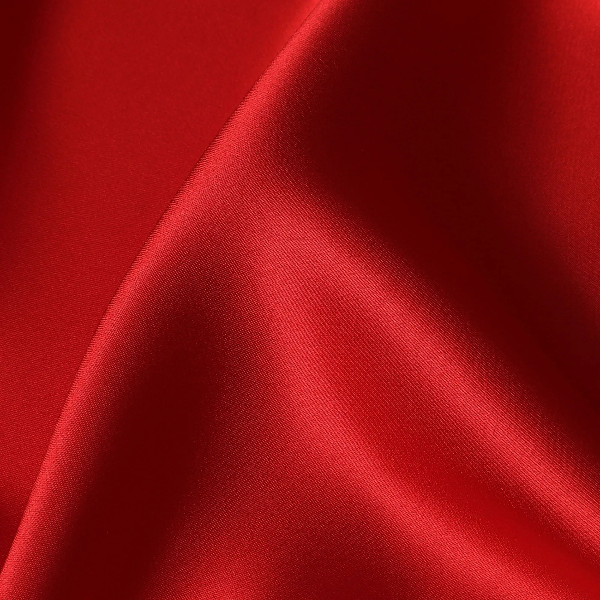 Vivid Red Pure Silk Satin Fabric, 110 cm Width-20055