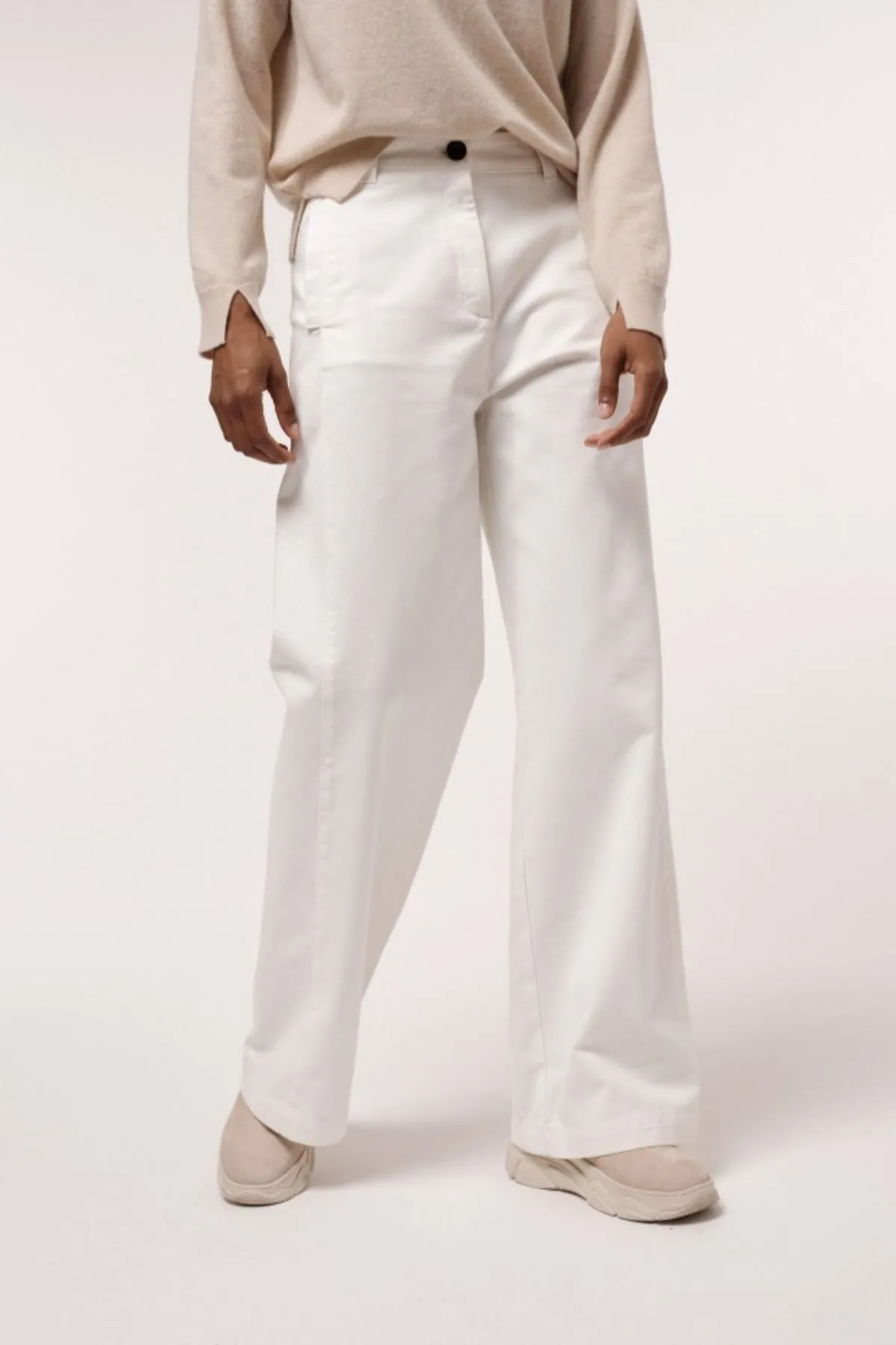 White High Waist Marlene Pants Lanius