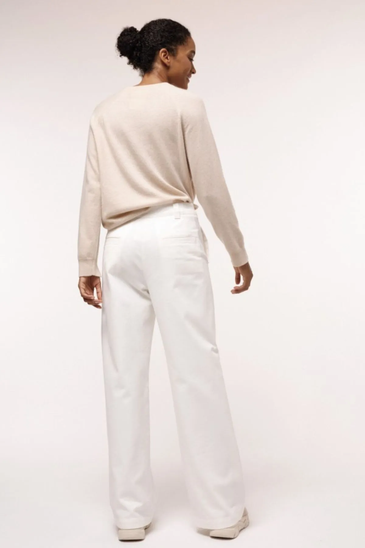 White High Waist Marlene Pants Lanius