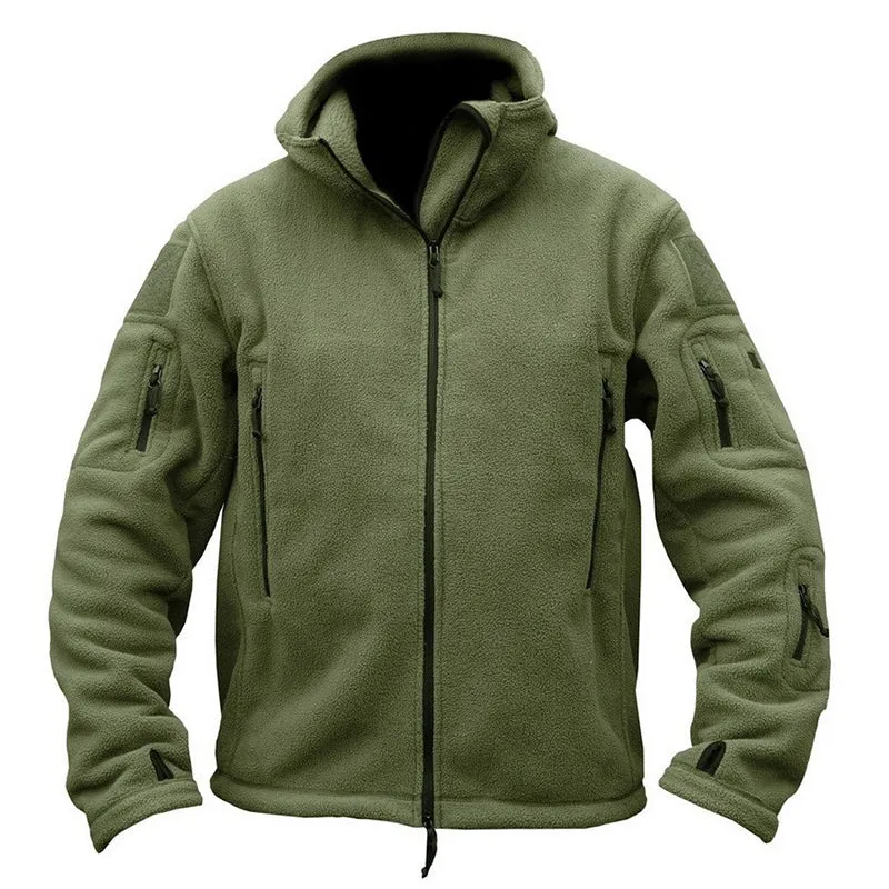 Winter Military Tactical Fleece Jacket Men US Army Polartec Sportswear Warm Hoodie Coat