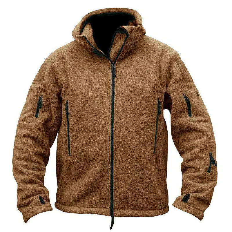 Winter Military Tactical Fleece Jacket Men US Army Polartec Sportswear Warm Hoodie Coat