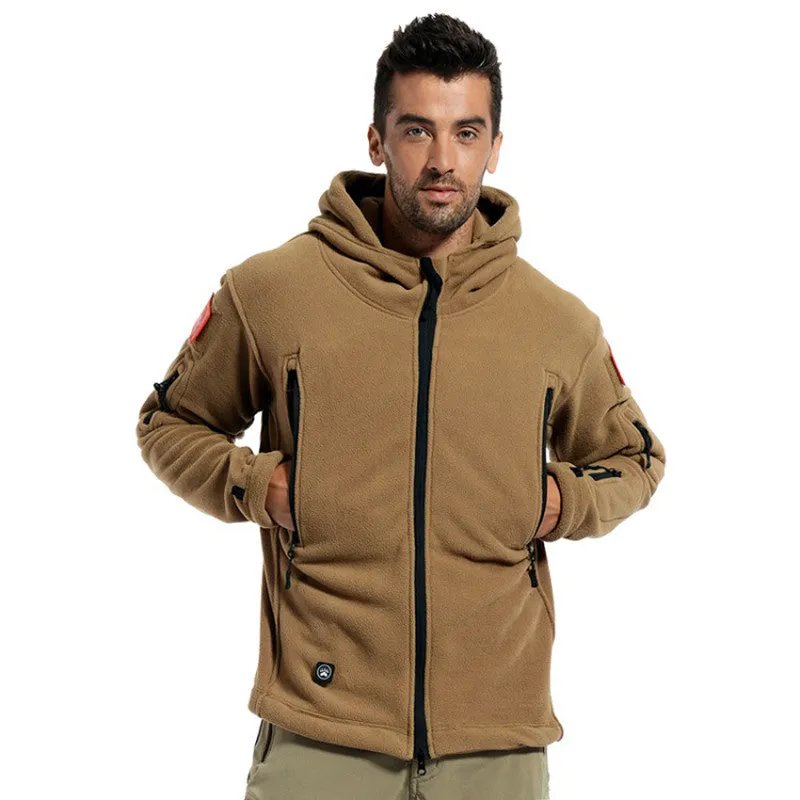 Winter Military Tactical Fleece Jacket Men US Army Polartec Sportswear Warm Hoodie Coat