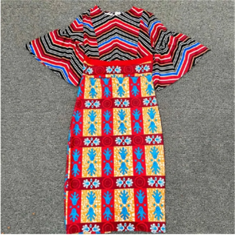 Women's Printed Stitching pattern Dress